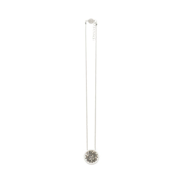 Collar Upsala Plata Círculo Chico Corto Plata Pavonada Puntos Plata